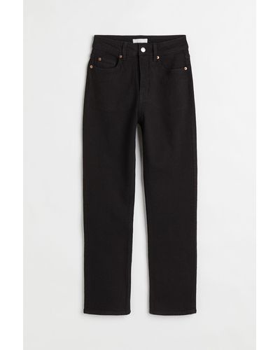 H&M Slim High Ankle Jeans - Zwart