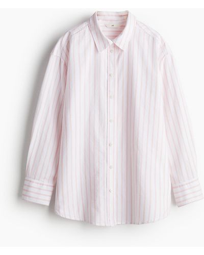 H&M Overhemdblouse Van Oxfordkatoen - Roze