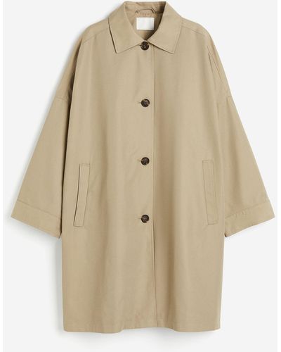 H&M Oversized Car Coat - Natur