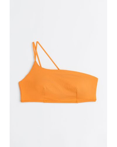 H&M Haut de maillot asymétrique et paddé - Orange