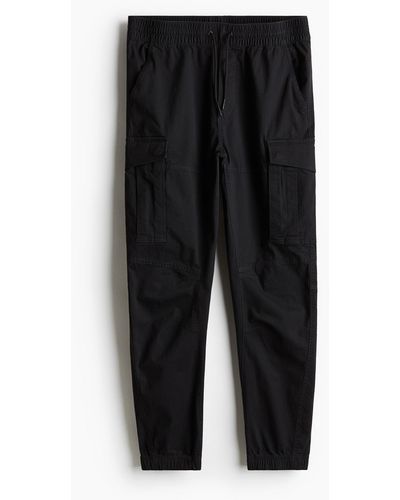 H&M Pantalon jogger cargo - Noir