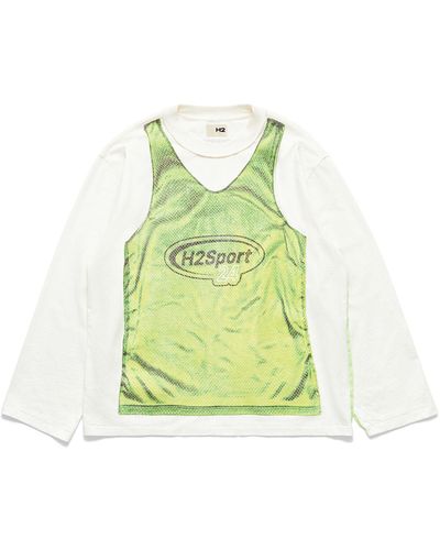 H&M Jerseyshirt mit Print - Grün