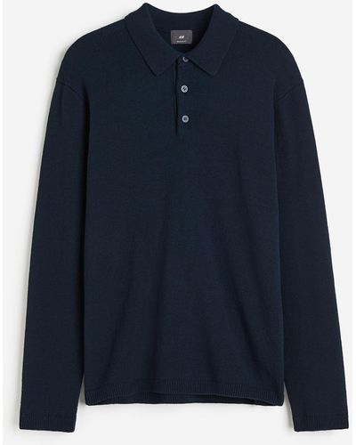 H&M Poloshirt in Regular Fit - Blau