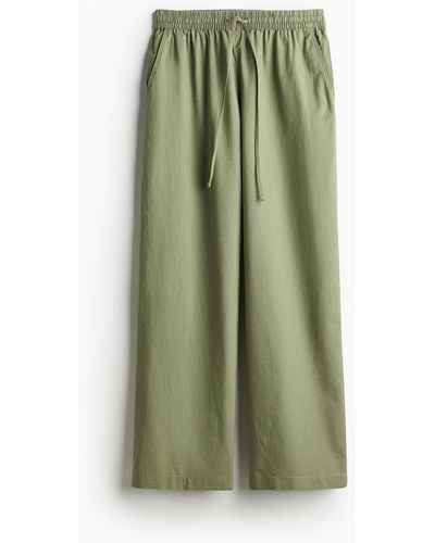 H&M Hose aus Leinenmischung - Grün