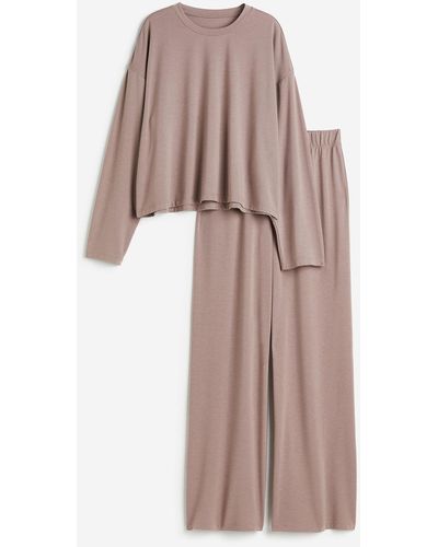 H&M Schlafanzug aus Jersey - Mehrfarbig