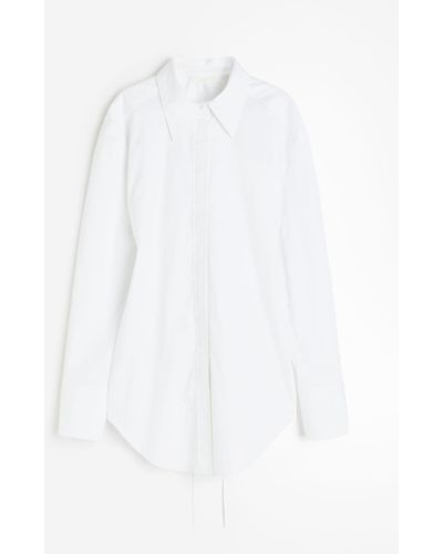 H&M Bluse mit Bindebändern - Weiß