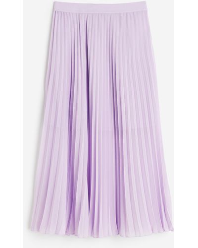 H&M Jupe plissée en mousseline - Violet