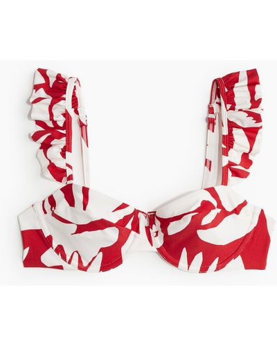 H&M Unwattiertes Bikinitop - Rot