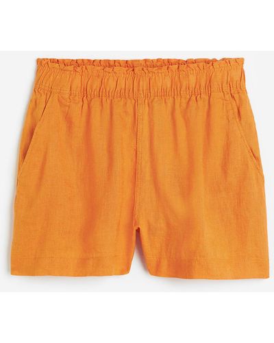 H&M Short en lin - Orange