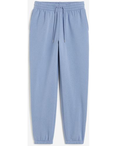H&M Pantalon en molleton de coton mélangé - Bleu