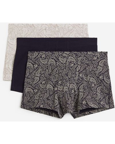 H&M 3er-Pack Kurze Trunks aus Baumwolle - Schwarz