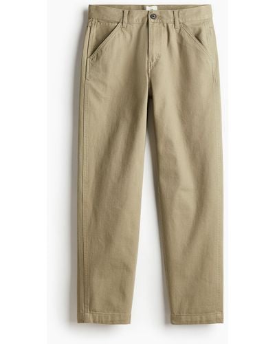 H&M Pantalon worker Regular Fit - Neutre