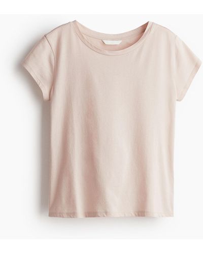 H&M T-Shirt aus Baumwolle - Pink