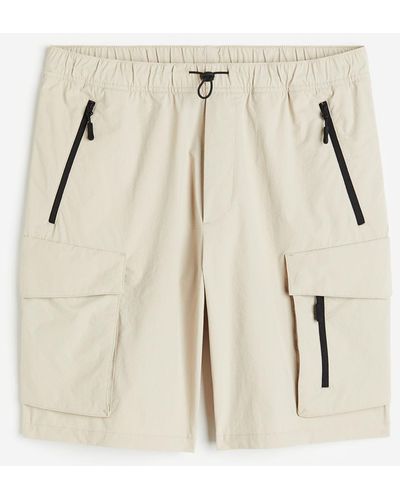 H&M Cargoshorts aus Nylon Relaxed Fit - Natur