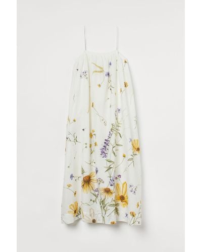 H&M Kleid aus Leinenmix - Weiß