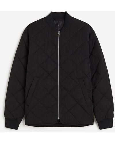 H&M Gesteppte Pilotenjacke - Schwarz