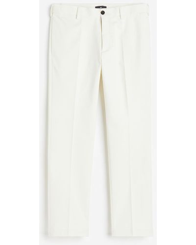 H&M Hose mit Bügelfalten in Regular Fit - Weiß