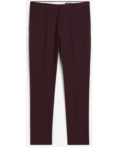 H&M Pantalon de costume Skinny Fit - Violet