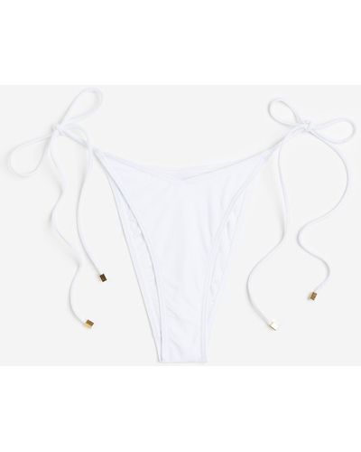 H&M Wit Bikinibroekje Met Strikjes Aan De Zijkant