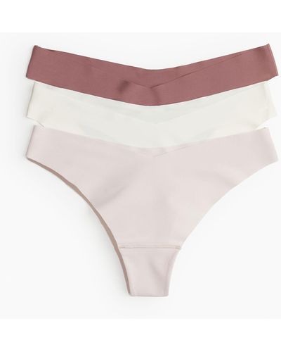 H&M 3er-Pack Unsichtbare Tangas - Pink