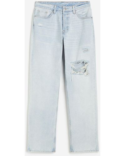 H&M 90s Boyfriend Fit High Jeans - Blau