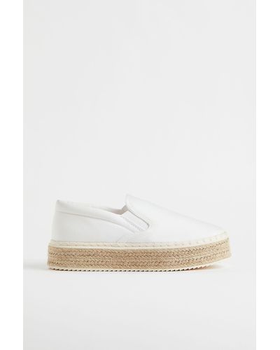 H&M Espadrilles à plateforme - Blanc