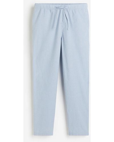 H&M Pyjamahose Regular Fit - Blau