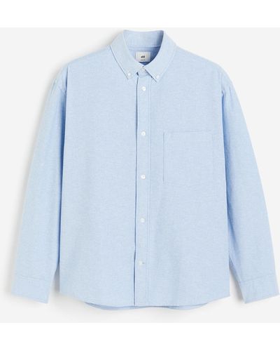 H&M Oxfordhemd Relaxed Fit - Blau
