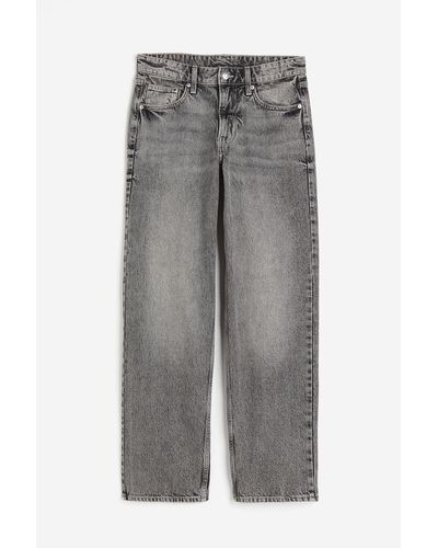 H&M 90s Baggy Low Jeans - Gris