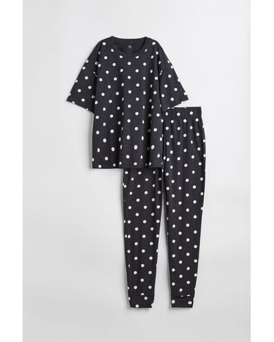H&M Tricot Pyjama - Zwart