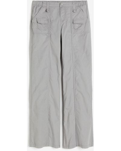 H&M Pantalon cargo en toile - Gris