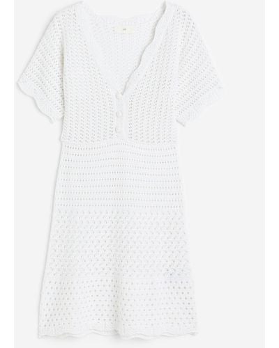 H&M Robe façon crochet - Blanc