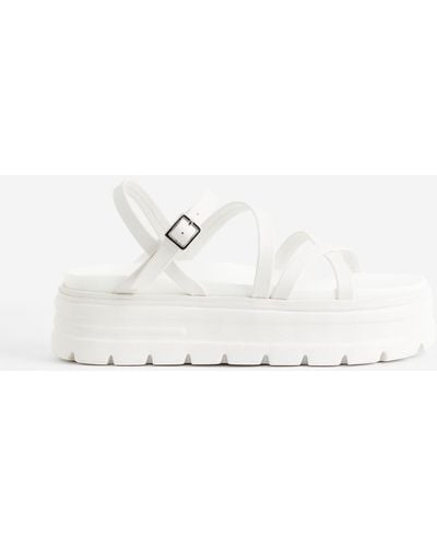 H&M Chunky Plateausandalen - Wit
