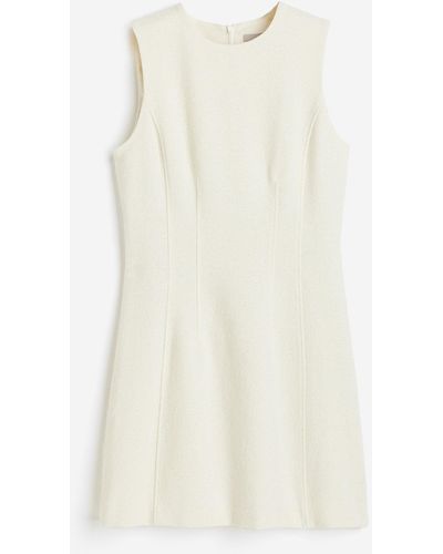 H&M Bouclé-Kleid - Weiß