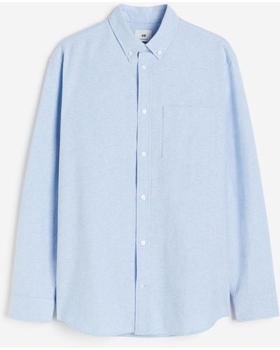 H&M Oxfordhemd Regular Fit - Blau