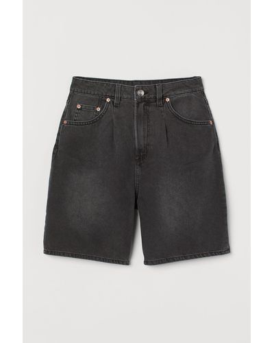 H&M Mom Bermuda High Shorts - Noir