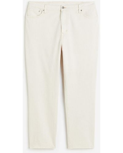 H&M H & M+ Mom Ultra High Ankle Jeans - Naturel