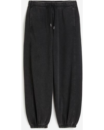 H&M Pantalon jogger délavé - Noir