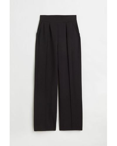 H&M Pantalon habillé avec taille haute - Noir