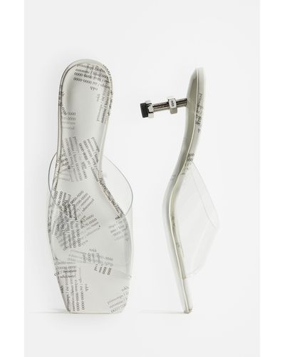 H&M Transparente Mules - Weiß