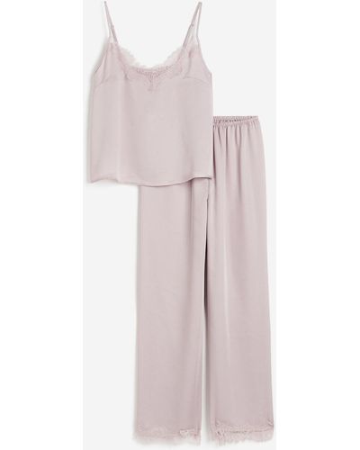 H&M Pyjama mit Trägertop und Hose - Pink