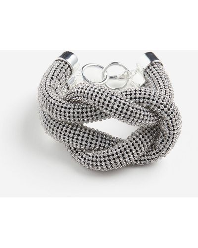 H&M Chunky Armband mit Knoten - Grau