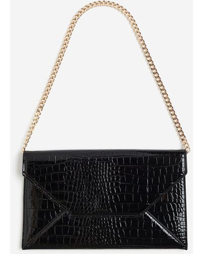 H&M Clutch Met Krokodessin - Wit