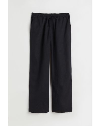 H&M Pantalon large - Noir