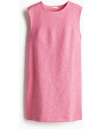 H&M Shift-jurk Van Bouclé - Roze
