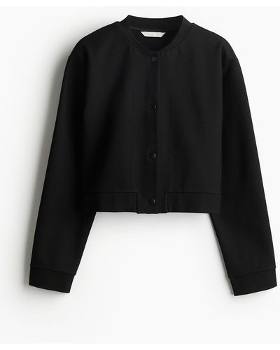 H&M Tricot Vest In Pilotenjackstijl - Zwart