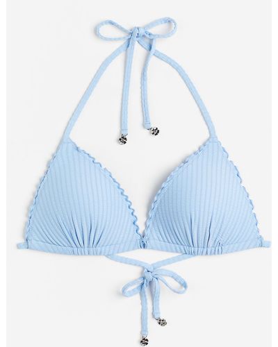 H&M Push-up Triangel-Bikinitop - Blau