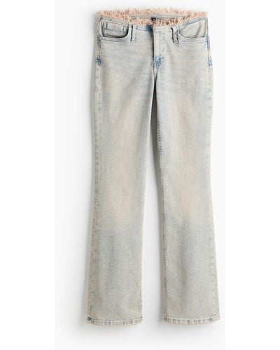 H&M Flared Low Jeans - Weiß