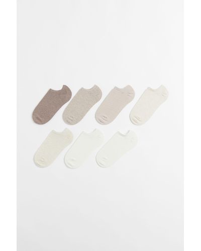 H&M Socquettes, lot de 7 paires - Blanc