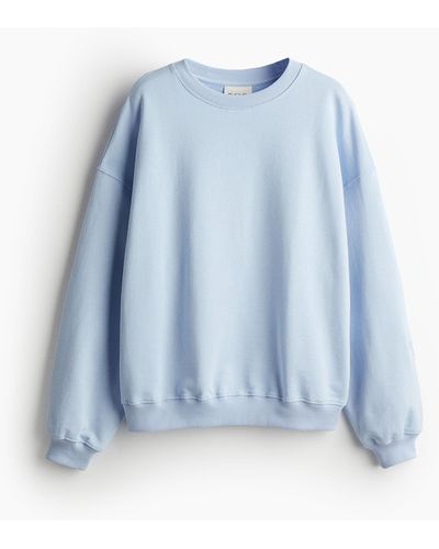 H&M Oversized Sport-Sweatshirt - Blau